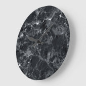 黒大理石テクスチャ ラージ壁時計 (傾斜)