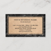 黒大理石バスルーム床タイルのインストーラ 名刺 (裏面)