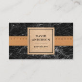 黒大理石バスルーム床タイルのインストーラ 名刺 (正面)