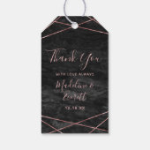 黒大理石バラ金ゴールドライン結婚ジオズサンキュー ギフトタグ (裏面)