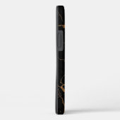 黒大理石フェイク金ゴールド脈 Case-Mate iPhoneケース (裏面 / 右)