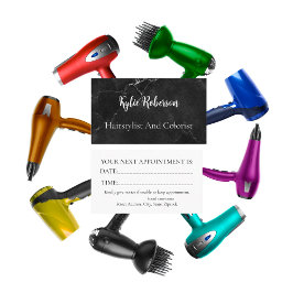 黒大理石ヘアスタイリスト 予約カード