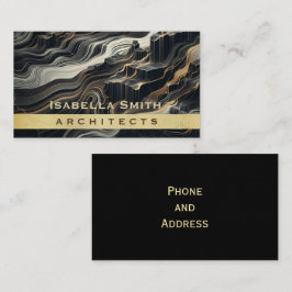 黒大理石モダン建築をパーソナライズ 名刺