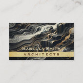 黒大理石モダン建築をパーソナライズ 名刺 (正面)