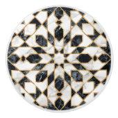 黒大理石モロッコモザイク セラミックノブ (正面)