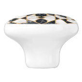 黒大理石モロッコモザイク セラミックノブ (側面)