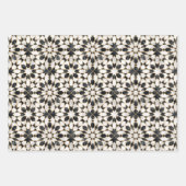 黒大理石モロッコモザイク ラッピングペーパーシート (正面3)