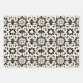 黒大理石モロッコモザイク ラッピングペーパーシート (正面)