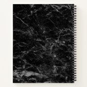 黒大理石レパーソナライズされたッスン組成 ノートブック (裏面)