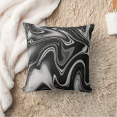 黒大理石化粧枕 クッション (ブランケット)
