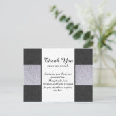 黒大理石及び銀グリッターパネルデザイン ポストカード (スタンド正面)