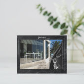 黒大理石抽象芸術チューリップ ポストカード (スタンド正面)