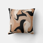 黒大理石旋回パターン装飾用クッション クッション (裏面)