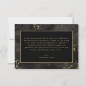 黒大理石灰金ゴールド縁ど サンキューカード (裏面)