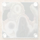 黒大理石瑪瑙ジオードストーンフェイクコースター ガラスコースター (裏面)