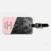 黒大理石結婚記念日 ラゲッジタグ (正面横)