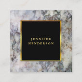 黒大理石金ゴールドプロフェッショナル スクエア名刺 (正面)