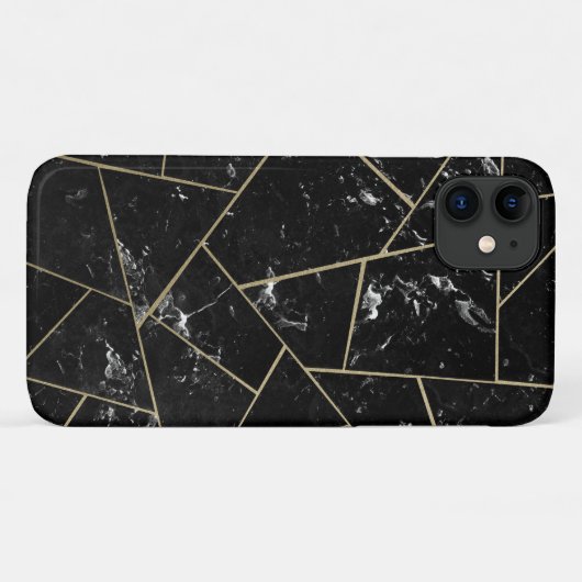 黒大理石金ゴールド幾何学模様#1 Case-Mate iPhoneケース (裏面(横))