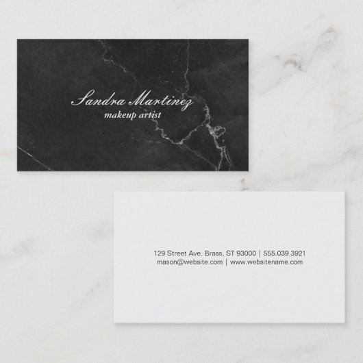 黒大理石 |エグゼクティブ 名刺 (正面/裏面)