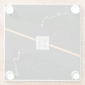 黒大理石 ガラスコースター (裏面)