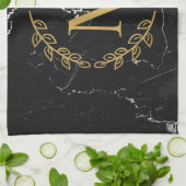 黒大理石 キッチンタオル (折り畳み)