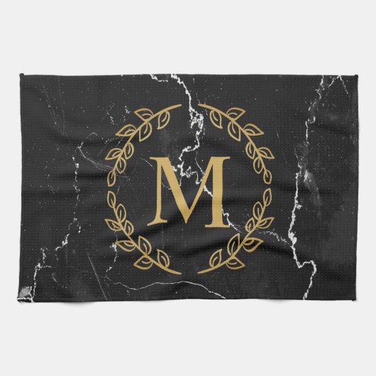 黒大理石 キッチンタオル (横)