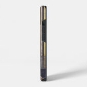 黒大理石 ゴールドラメ モノグラム iPhoneケース (左側面)