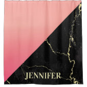 黒大理石 シャワーカーテン (正面)