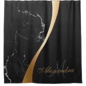 黒大理石 シャワーカーテン (正面)