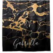 黒大理石 シャワーカーテン (正面)