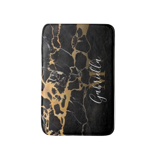 黒大理石 バスマット (正面縦)