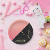 黒大理石 ペーパープレート (パーティー)