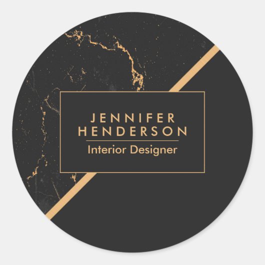 黒大理石 ラウンドシール (正面)