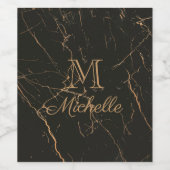 黒大理石 ワインラベル (シングルラベル)