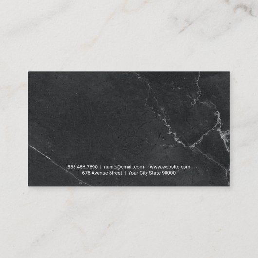 黒大理石 |不動産実在代理業者 名刺 (裏面)