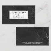 黒大理石 |不動産実在代理業者 名刺 (正面/裏面)