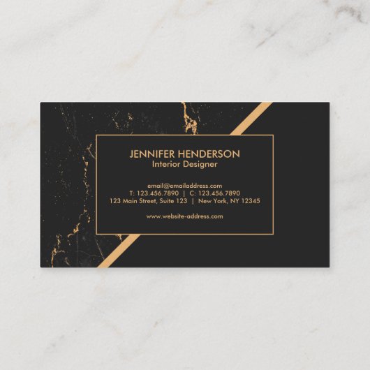 黒大理石 名刺 (裏面)