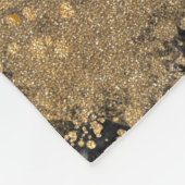 黒大理石(大金ゴールドかわいらし付き)フリースブランケット フリースブランケット (角)