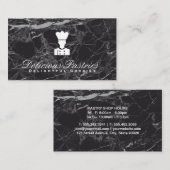 黒大理石 | 料理長 名刺 (正面/裏面)