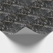黒大理石:自然な抽象芸術テクスチャ。 ラッピングペーパー (角)