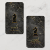 黒大理石&金ゴールドチェスコーチ 名刺 (正面/裏面)