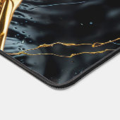 黒大理石(金ゴールド静脈) デスクマット (コーナー)