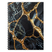 黒大理石(金ゴールド静脈) ノートブック (正面)