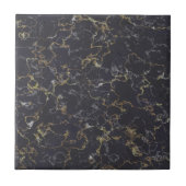 黒大理石(金ゴールド) タイル (正面)
