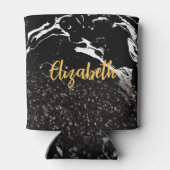 黒大理石/黒グリッター 缶クーラー (裏面)