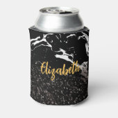 黒大理石/黒グリッター 缶クーラー (缶裏面)