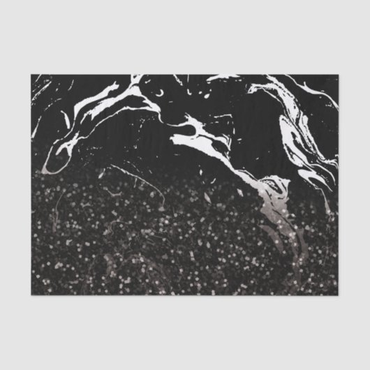 黒大理石/黒グリッター 薄葉紙 (正面)