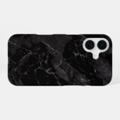黒大理石 iPhone 16ケース (裏面横)