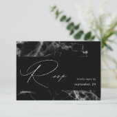 黒大理石w食事RSVP 出欠カード (スタンド正面)