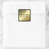 黒大豆金ゴールド融解製品ラベル スクエアシール (バッグ)